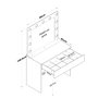 Hanah Home BJ120 - 2916 Mesa de Maquillaje Blanca con Espejo e Iluminación
